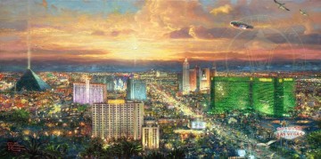 Landscapes Painting - Viva Las Vegas TK cityscape